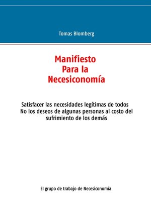 cover image of Manifiesto Para la Necesiconomía
